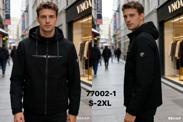 Kurtka męska cienka Roz S-2XL, 1 Kolor Paczka 5 szt